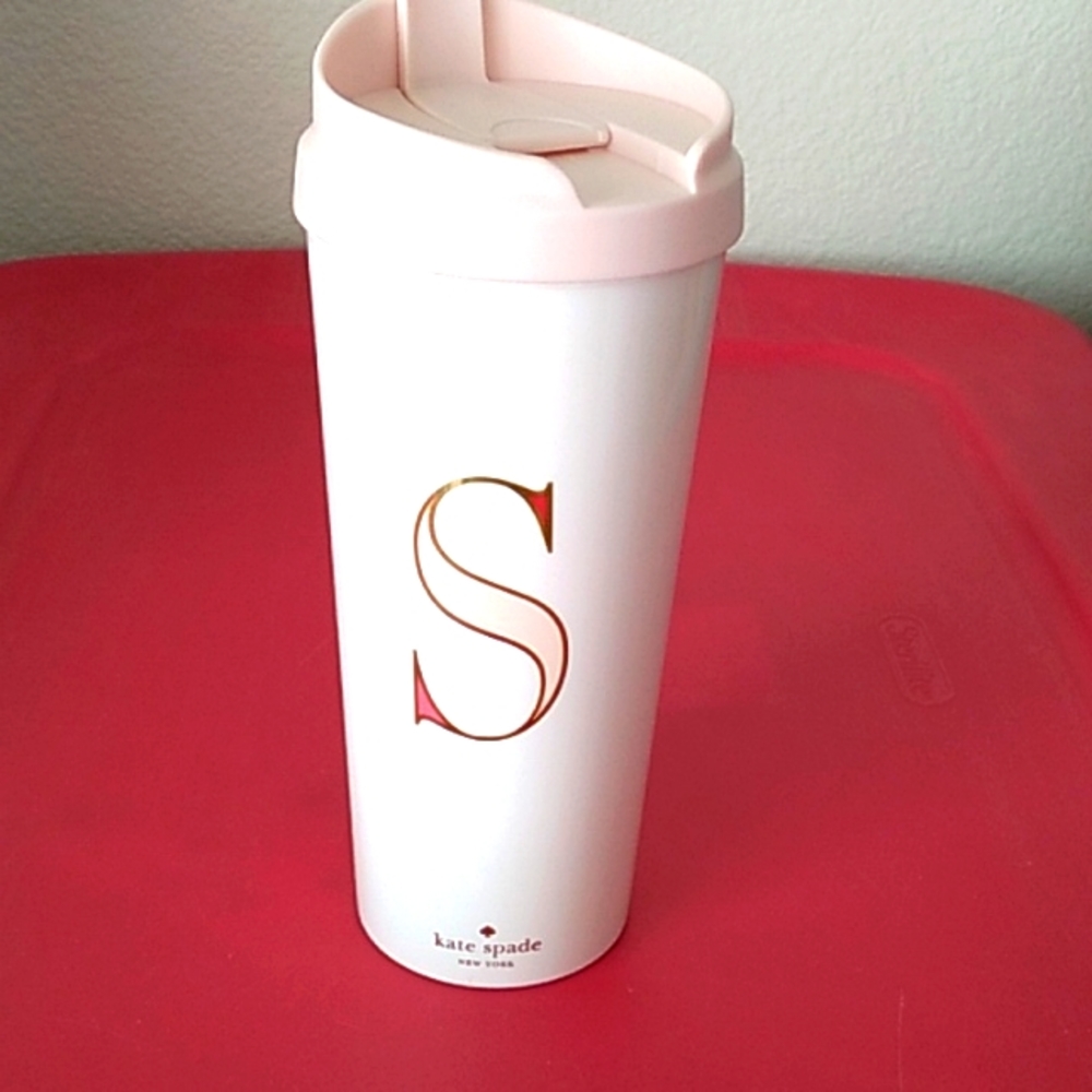 New Kate Spade It's Personal Monogrammed Letter "S" Thermal Cup T… - Picture 2 of 7